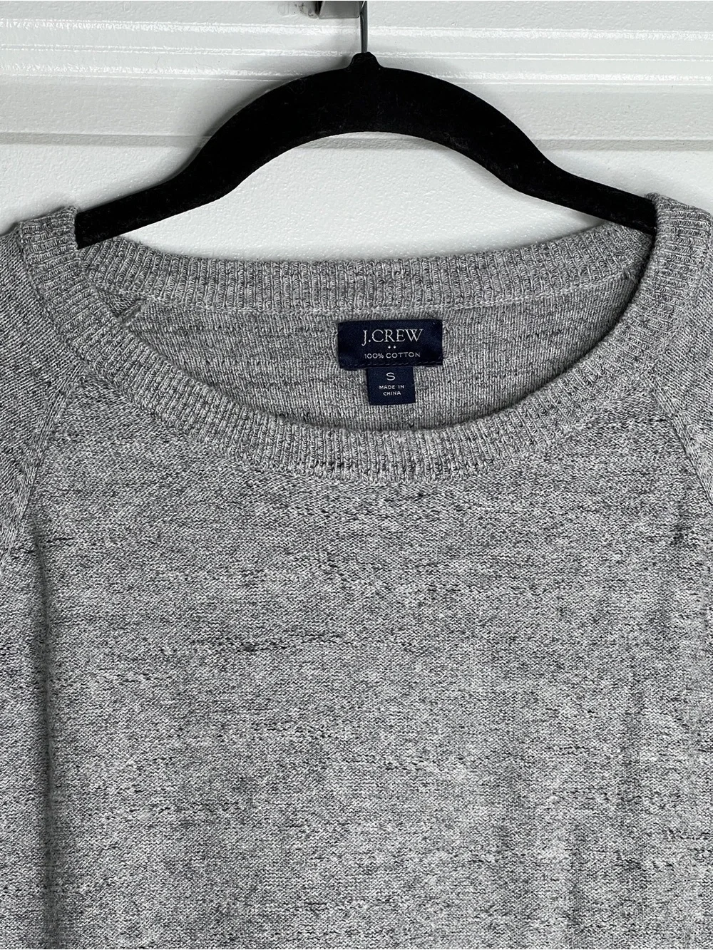 J. Crew 100% Cotton Crew Neck Sweater Gray